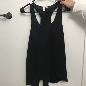 Black razor back tank top